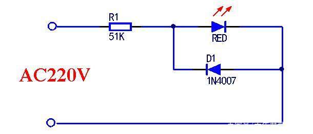 發(fā)光二極管交流電源指示燈 發(fā)光二極管交流電源指示燈