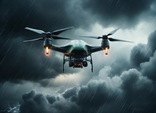 無人機在風暴中 無人機在風暴中
