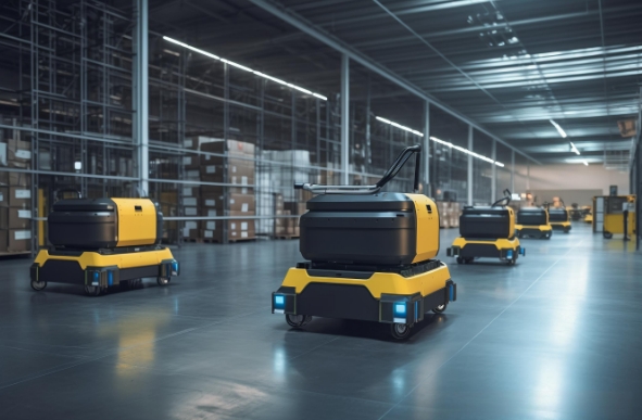 AGV群在零下倉庫